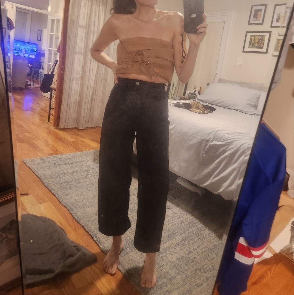 Free People Wales Black High-Waisted Jeans